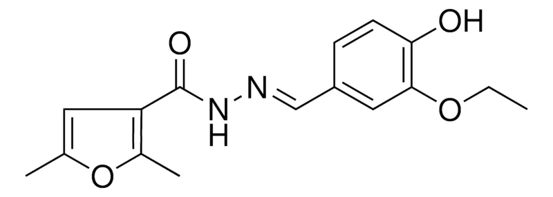 Sigma-Aldrich 2,5-DIMETHYL-FURAN-3-CARBOXYLIC ACID (3-ETHOXY-4-HYDROXY-BENZYLIDENE)-HYDRAZIDE,AldrichCPR