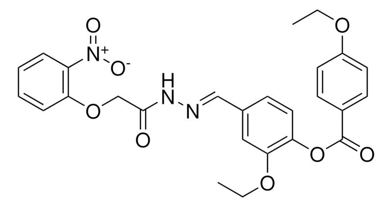 Sigma-Aldrich 2-ETHOXY-4-(2-((2-NITROPHENOXY)ACETYL)CARBOHYDRAZONOYL)PHENYL 4-ETHOXYBENZOATE,AldrichCPR