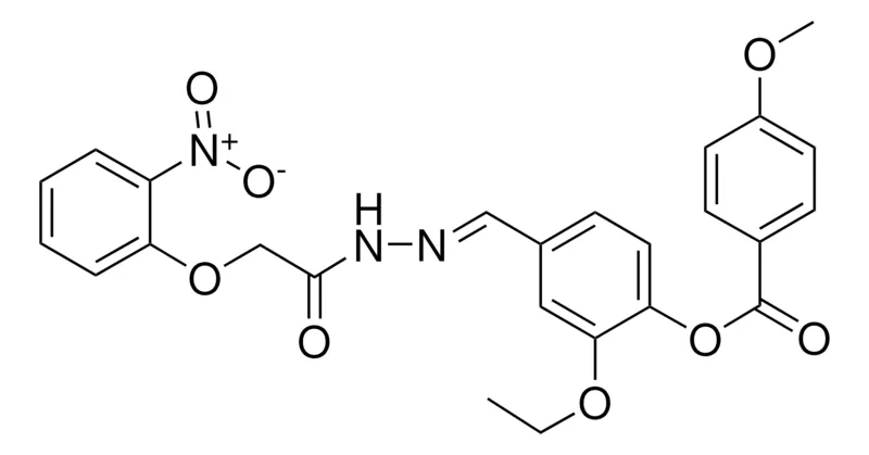 Sigma-Aldrich 2-ETHOXY-4-(2-((2-NITROPHENOXY)ACETYL)CARBOHYDRAZONOYL)PHENYL 4-METHOXYBENZOATE,AldrichCPR