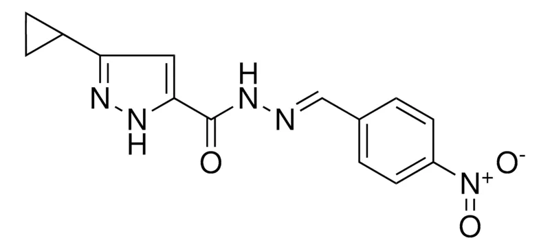 Sigma-Aldrich 5-CYCLOPROPYL-2H-PYRAZOLE-3-CARBOXYLIC ACID (4-NITRO-BENZYLIDENE)-HYDRAZIDE，AldrichCPR