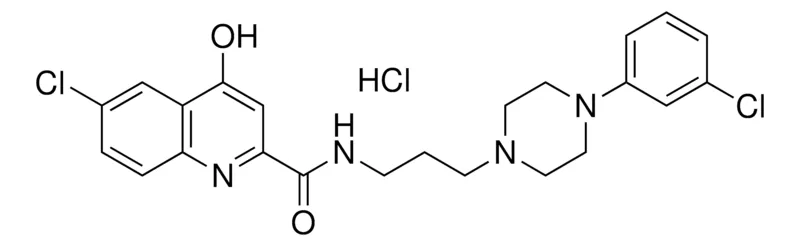 Sigma-Aldrich 6-CL-N-(3-(4-(3-CHLOROPHENYL)-1-PIPERAZINYL)PR)-4-HO-2-QUINOLINECARBOXAMIDE HCL,AldrichCPR