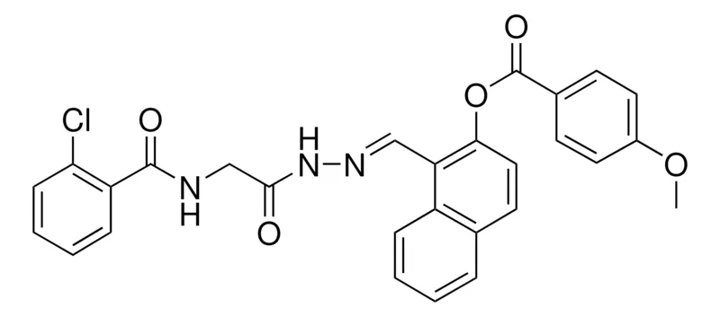 Sigma-Aldrich 1-(2-(((2-CHLOROBENZOYL)AMINO)AC)CARBOHYDRAZONOYL)-2-NAPHTHYL 4-METHOXYBENZOATE,AldrichCPR