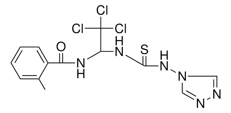Sigma-Aldrich 2-ME-N-(2,2,2-TRICHLORO-1-(3-(1,2,4)TRIAZOL-4-YL-THIOUREIDO)-ETHYL)-BENZAMIDE,AldrichCPR