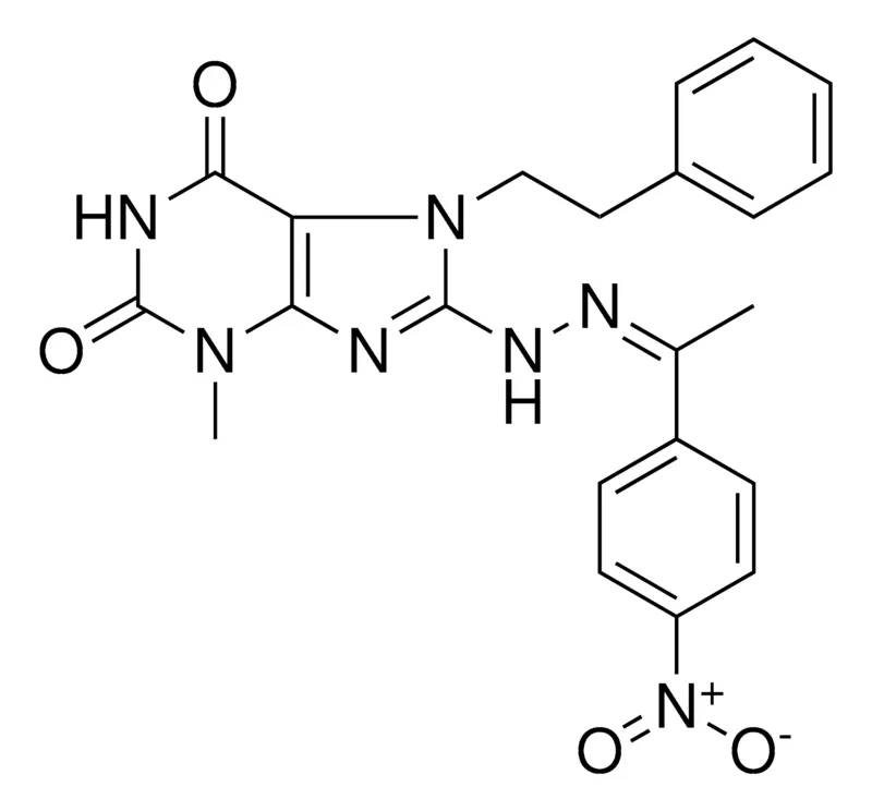 Sigma-Aldrich 3-ME-8-(N'-(1-(4-NITRO-PH)-ETHYLIDENE)-HYDRAZINO)7-PHENETHYL-2H-PURINE-2,6-DIONE,AldrichCPR