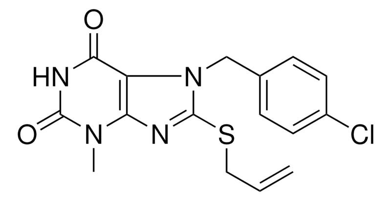 Sigma-Aldrich 8-ALLYLSULFANYL-7-(4-CHLORO-BENZYL)-3-METHYL-3,7-DIHYDRO-PURINE-2,6-DIONE,AldrichCPR