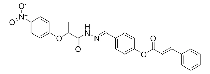 Sigma-Aldrich 4-(2-(2-(4-NITROPHENOXY)PROPANOYL)CARBOHYDRAZONOYL)PHENYL 3-PHENYLACRYLATE,AldrichCPR