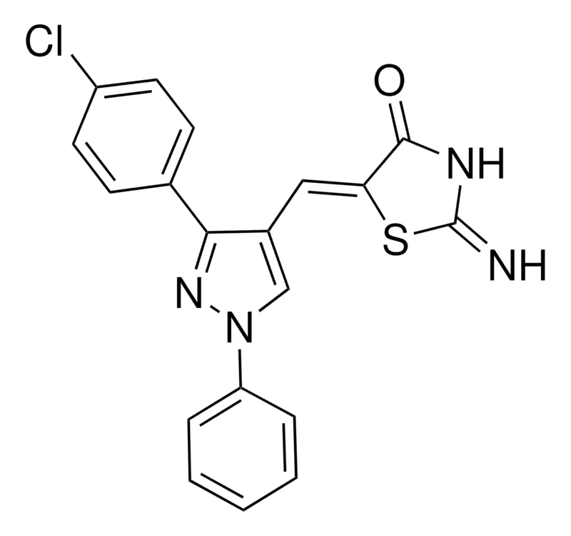 Sigma-Aldrich 5-((3-(4-CL-PH)-1-PH-1H-PYRAZOL-4-YL)METHYLENE)-2-IMINO-1,3-THIAZOLIDIN-4-ONE,AldrichCPR
