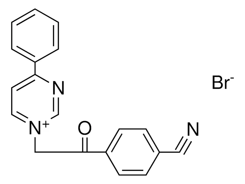 Sigma-Aldrich 1-(2-(4-CYANO-PHENYL)-2-OXO-ETHYL)-4-PHENYL-PYRIMIDIN-1-IUM, BROMIDE,AldrichCPR