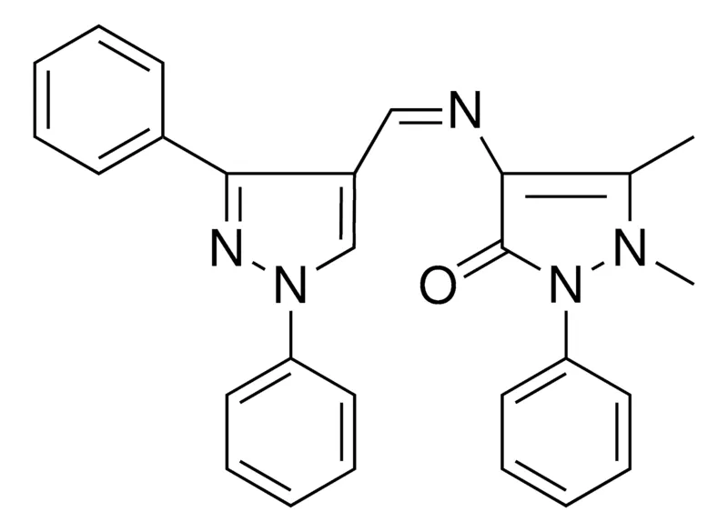Sigma-Aldrich 4((1,3-DI-PH-1H-PYRAZOL-4-YLMETHYLENE)-AMINO)1,5-DI-ME-2-PH-1,2-2H-PYRAZOL-3-ONE,AldrichCPR