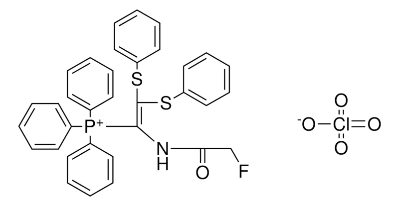 Sigma-Aldrich (1-(2-F-ACETYLAMINO)-2,2-BIS-PH-SULFANYL-VINYL)-TRI-PH-PHOSPHONIUM, PERCHLORATE,AldrichCPR