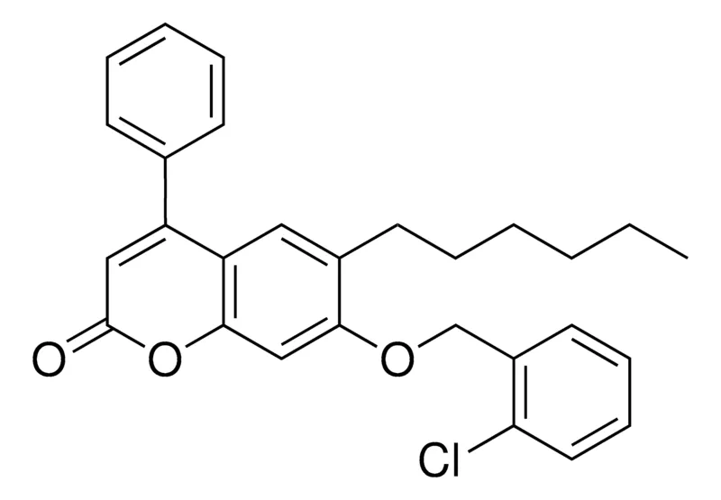 Sigma-Aldrich 7-(2-CHLORO-BENZYLOXY)-6-HEXYL-4-PHENYL-CHROMEN-2-ONE,AldrichCPR
