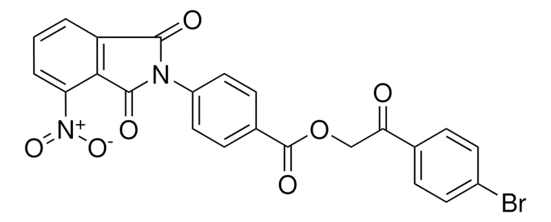 Sigma-Aldrich 4(4-NITRO-1,3-DIOXO-1,3-2H-ISOINDOL-2-YL)BENZOIC ACID 2-(4-BR-PH)-2-OXO-ET ESTER,AldrichCPR