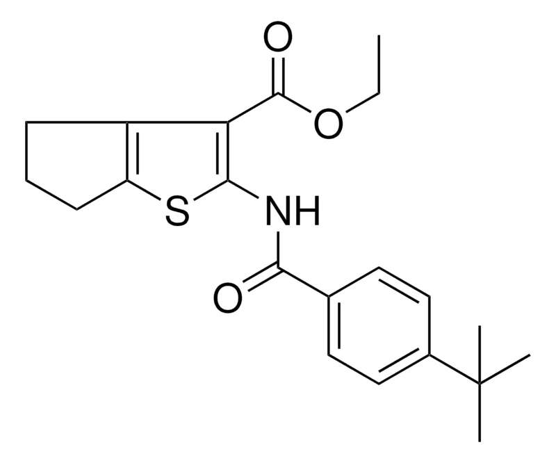 Sigma-Aldrich ETHYL 2-[(4-TERT-BUTYLBENZOYL)AMINO]-5,6-DIHYDRO-4H-CYCLOPENTA[B]THIOPHENE-3-CARBOXYLATE，AldrichCPR
