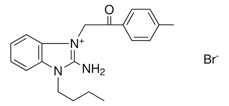 Sigma-Aldrich 2-AMINO-3-BUTYL-1-(2-OXO-2-P-TOLYL-ETHYL)-3H-BENZOIMIDAZOL-1-IUM, BROMIDE,AldrichCPR