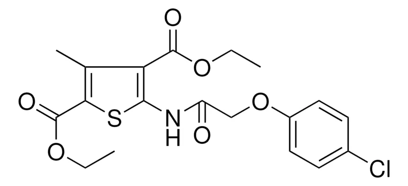 Sigma-Aldrich 5-(2-(4-CL-PHENOXY)-ACETYLAMINO)3-ME-THIOPHENE-2,4-DICARBOXYLIC ACID DI-ET ESTER,AldrichCPR