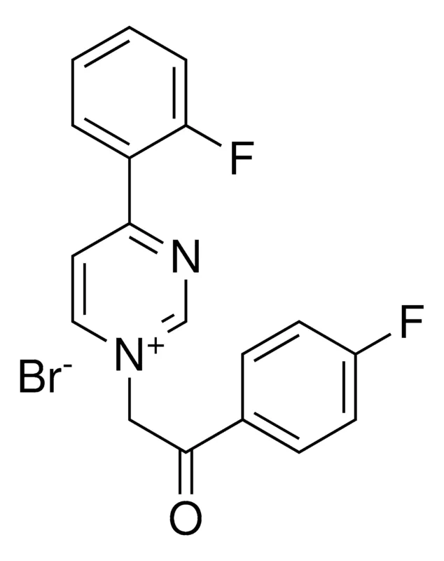 Sigma-Aldrich 4-(2-FLUOROPHENYL)-1-(2-(4-FLUOROPHENYL)-2-OXOETHYL)PYRIMIDIN-1-IUM BROMIDE,AldrichCPR