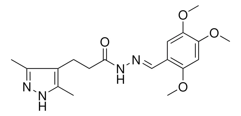 Sigma-Aldrich 3-(3,5-DI-ME-1H-PYRAZOL-4-YL)PROPIONIC ACID (2,4,5-TRI-MEO-BENZYLIDENE)HYDRAZIDE,AldrichCPR
