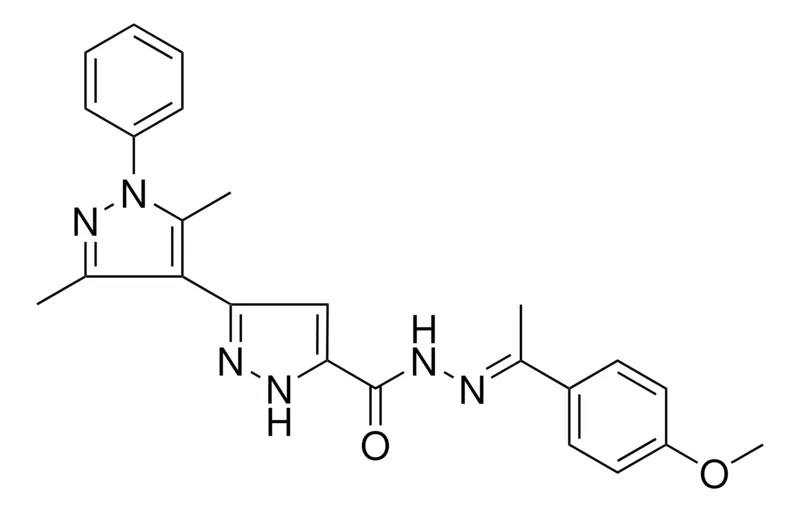 Sigma-Aldrich (E)-N'-(1-(4-METHOXYPHENYL)ETHYLIDENE)-3',5'-DIMETHYL-1'-PHENYL-1H,1'H-3,4'-BIPYRAZOLE-5-CARBOHYDRAZIDE,AldrichCPR