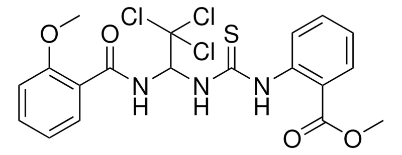 Sigma-Aldrich 2-(3-(2,2,2-TRI-CL-1-(2-MEO-BENZOYLAMINO)-ET)-THIOUREIDO)-BENZOIC ACID ME ESTER,AldrichCPR
