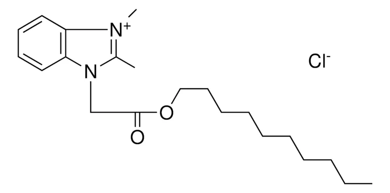 Sigma-Aldrich 3-DECYLOXYCARBONYLMETHYL-1,2-DIMETHYL-3H-BENZOIMIDAZOL-1-IUM, CHLORIDE,AldrichCPR
