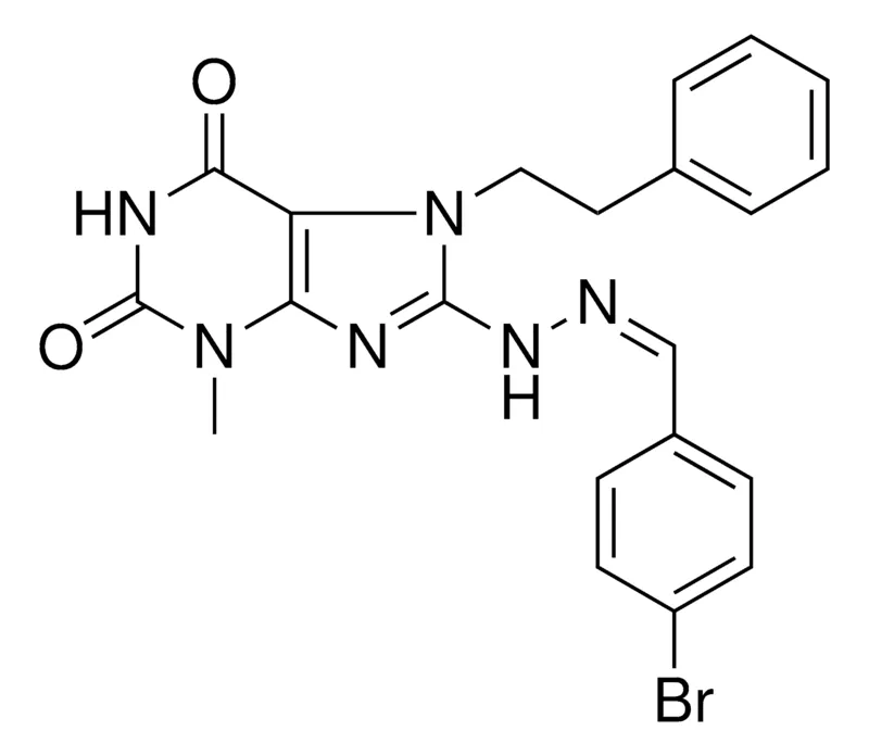 Sigma-Aldrich 8-(N'-(4-BR-BENZYLIDENE)-HYDRAZINO)-3-ME-7-PHENETHYL-3,7-2H-PURINE-2,6-DIONE,AldrichCPR