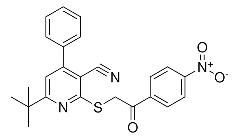 Sigma-Aldrich 6-TERT-BUTYL-2-(2-(4-NITRO-PHENYL)-2-OXO-ETHYLSULFANYL)-4-PHENYL-NICOTINONITRILE,AldrichCPR