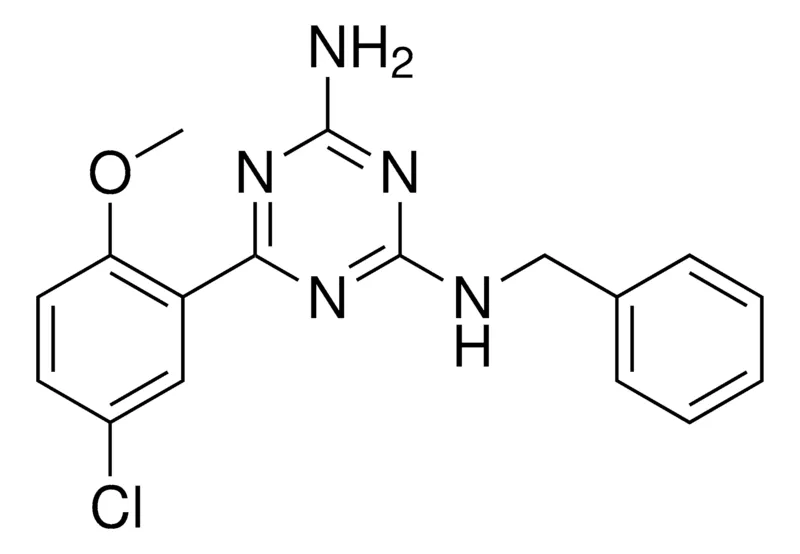 Sigma-Aldrich N(2)-BENZYL-6-(5-CHLORO-2-METHOXYPHENYL)-1,3,5-TRIAZINE-2,4-DIAMINE,AldrichCPR
