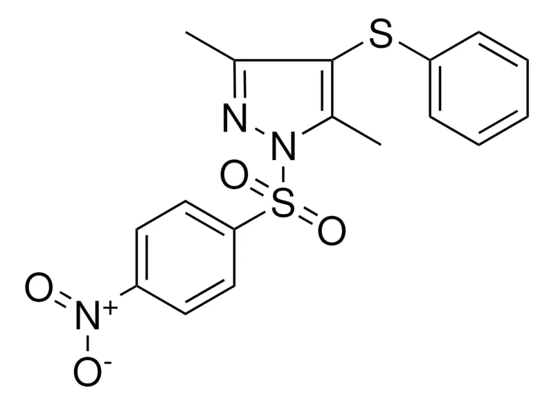 Sigma-Aldrich 3,5-DIMETHYL-1-(4-NITRO-BENZENESULFONYL)-4-PHENYLSULFANYL-1H-PYRAZOLE,AldrichCPR