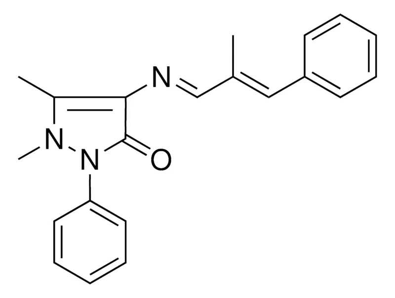Sigma-Aldrich 1,5-DI-ME-4-((2-ME-3-PH-2-PROPENYLIDENE)AMINO)-2-PH-1,2-DIHYDRO-3H-PYRAZOL-3-ONE,AldrichCPR