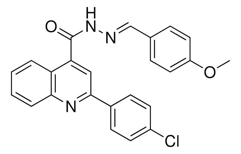 Sigma-Aldrich 2-(4-CL-PHENYL)-QUINOLINE-4-CARBOXYLIC ACID (4-METHOXY-BENZYLIDENE)-HYDRAZIDE,AldrichCPR