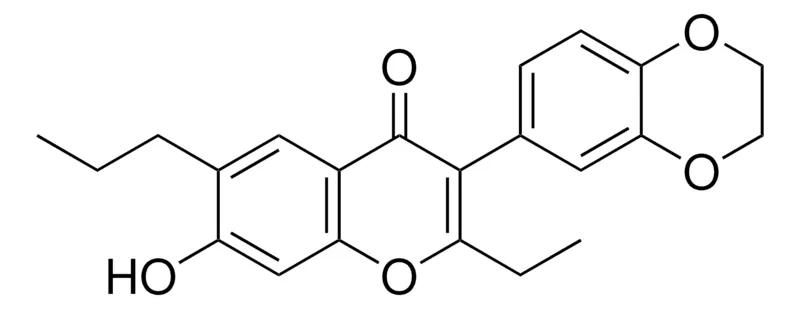 Sigma-Aldrich 3-(2,3-DIHYDRO-BENZO(1,4)DIOXIN-6-YL)-2-ETHYL-7-HYDROXY-6-PROPYL-CHROMEN-4-ONE,AldrichCPR