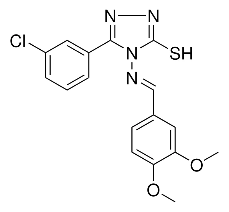 Sigma-Aldrich 5-(3-CHLOROPHENYL)-4-((3,4-DIMETHOXYBENZYLIDENE)AMINO)-4H-1,2,4-TRIAZOLE-3-THIOL,AldrichCPR