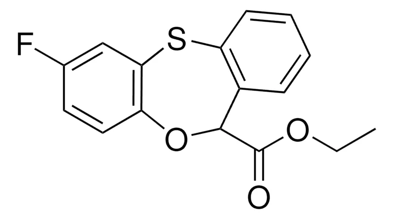 Sigma-Aldrich ETHYL 7-FLUORO-11H-DIBENZO(B,E)(1,4)OXATHIEPINE-11-CARBOXYLATE,AldrichCPR