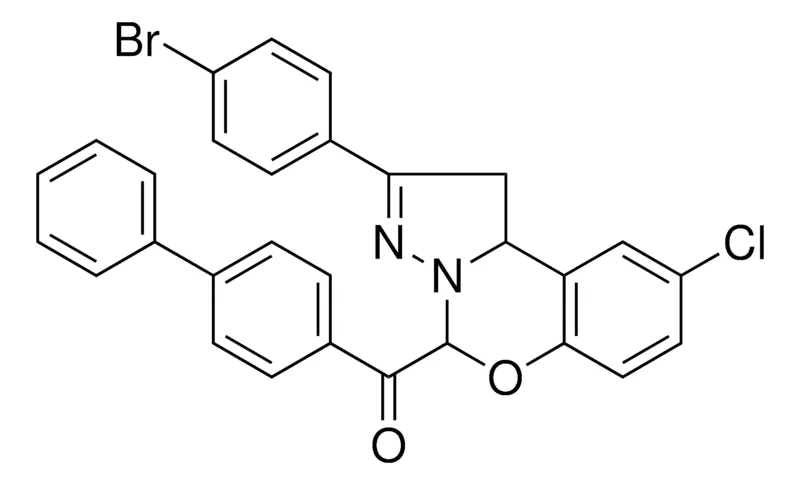 Sigma-Aldrich [1,1'-BIPHENYL]-4-YL[2-(4-BROMOPHENYL)-9-CHLORO-1,10B-DIHYDROPYRAZOLO[1,5-C][1,3]BENZOXAZIN-5-YL]METHANONE，AldrichCPR