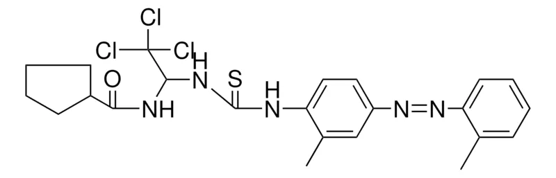Sigma-Aldrich CYCLOPENTANECARBOXYLIC ACID (TRI-CL-(3-(ME-O-TOLYLAZO-PH)-THIOUREIDO)-ET)-AMIDE,AldrichCPR