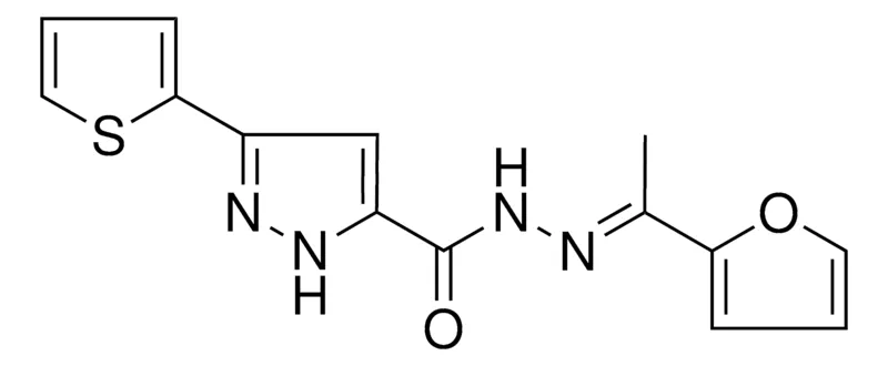 Sigma-Aldrich 5-THIOPHEN-2-YL-2H-PYRAZOLE-3-CARBOXYLIC ACID (1-FURAN-2-YL-ETHYLIDENE)HYDRAZIDE,AldrichCPR