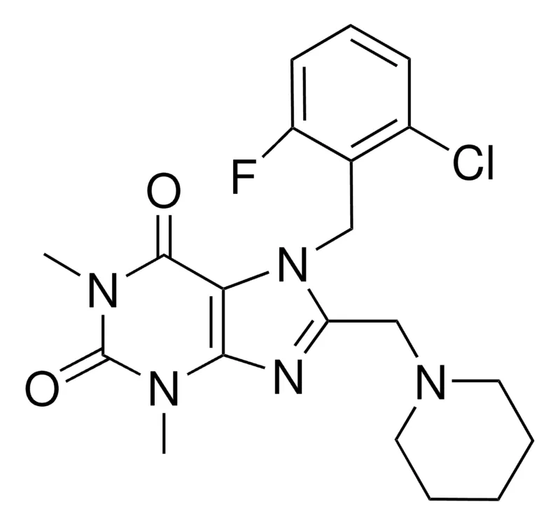 Sigma-Aldrich 7-(2-CHLORO-6-FLUOROBENZYL)-1,3-DIMETHYL-8-(1-PIPERIDINYLMETHYL)-3,7-DIHYDRO-1H-PURINE-2,6-DIONE，AldrichCPR