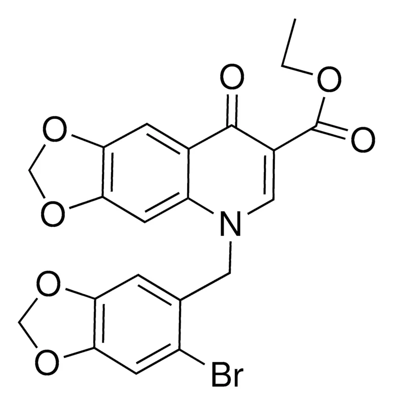 Sigma-Aldrich ETHYL 5(6-BR-PIPERONYL)5,8-DIHYDRO-8-OXO-1,3-DIOXOLO(4,5G)QUINOLIN-7-CARBOXYLATE,AldrichCPR
