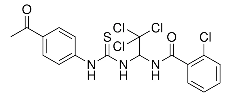 Sigma-Aldrich N-(1-(3-(4-ACETYL-PHENYL)-THIOUREIDO)-2,2,2-TRICHLORO-ETHYL)-2-CHLORO-BENZAMIDE,AldrichCPR