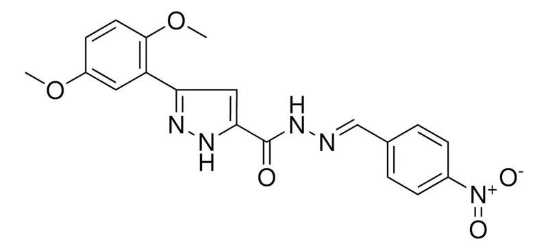 Sigma-Aldrich 5-(2,5-DI-MEO-PH)-2H-PYRAZOLE-3-CARBOXYLIC ACID (4-NITRO-BENZYLIDENE)-HYDRAZIDE,AldrichCPR