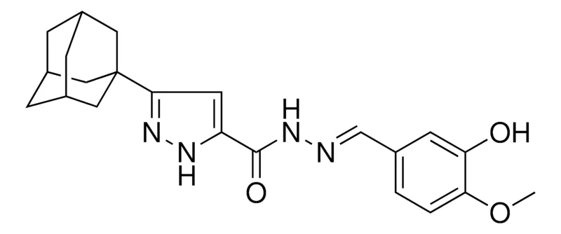 Sigma-Aldrich 5-ADAMANTAN-1-YL-2H-PYRAZOLE-3-CARBOXYLIC ACID (3-HO-4-MEO-BENZYLIDENE)HYDRAZIDE,AldrichCPR