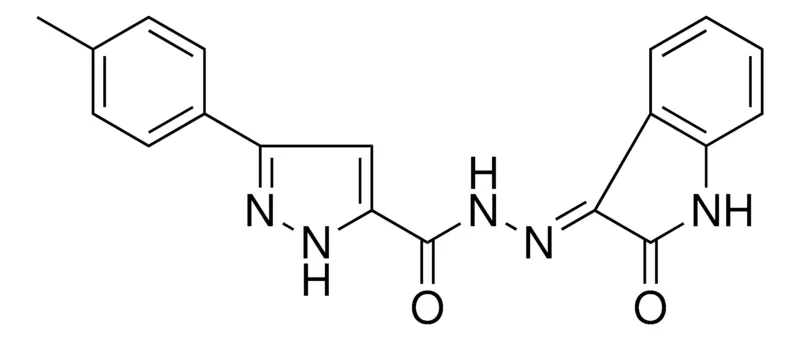 Sigma-Aldrich 5-P-TOLYL-2H-PYRAZOLE-3-CARBOXYLIC ACID (2-OXO-1,2-2H-INDOL-3-YLIDENE)-HYDRAZIDE，AldrichCPR