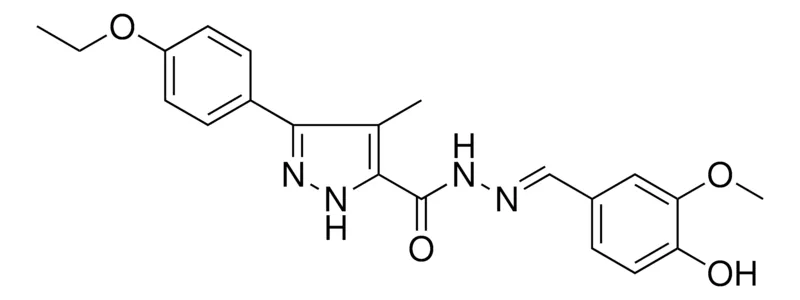Sigma-Aldrich 5(4-ETO-PH)-4-ME-2H-PYRAZOLE-3-CARBOXYLIC ACID (4-HO-3-MEO-BENZYLIDENE)HYDRAZIDE,AldrichCPR