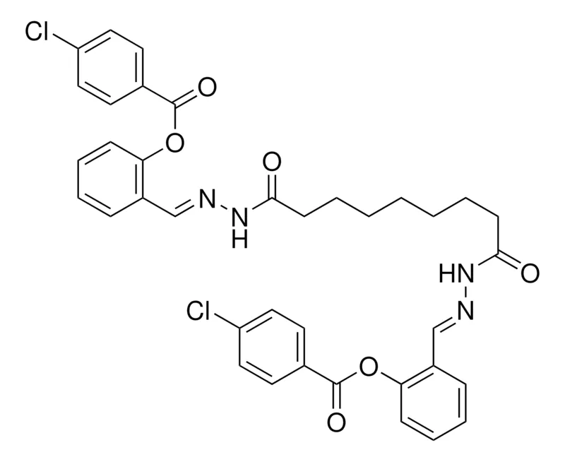 Sigma-Aldrich 2-((E)-{2-[9-((2E)-2-{2-[(4-CHLOROBENZOYL)OXY]BENZYLIDENE}HYDRAZINO)-9-OXONONANOYL]HYDRAZONO}METHYL)PHENYL 4-CHLOROBENZOATE，AldrichCPR
