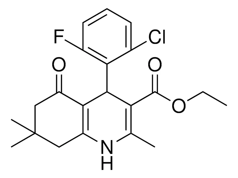 Sigma-Aldrich ETHYL 4-(2-CHLORO-6-FLUOROPHENYL)-2,7,7-TRIMETHYL-5-OXO-1,4,5,6,7,8-HEXAHYDRO-3-QUINOLINECARBOXYLATE,AldrichCPR