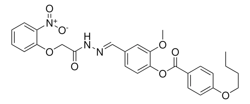 Sigma-Aldrich 2-MEO-4-((((2-NITROPHENOXY)ACETYL)HYDRAZONO)METHYL)PHENYL 4-BUTOXYBENZOATE,AldrichCPR