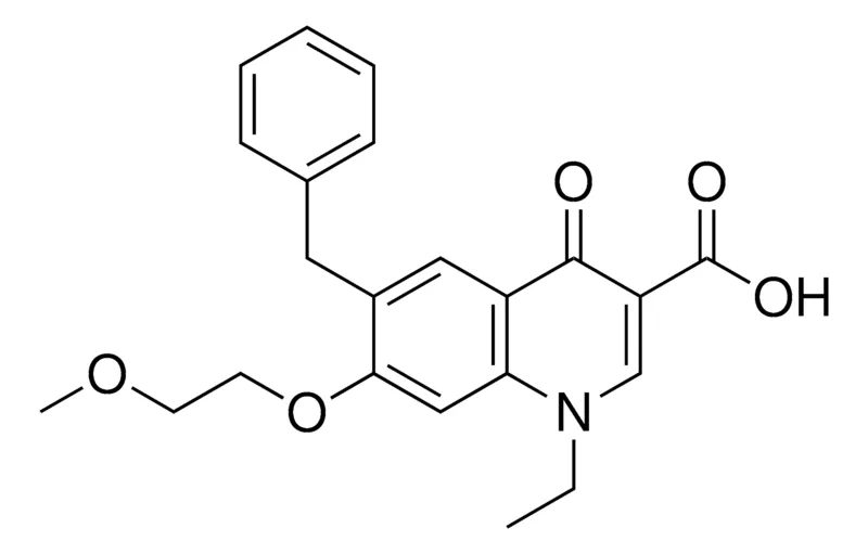 Sigma-Aldrich 6-BENZYL-1-ETHYL-7-(2-METHOXYETHOXY)4-OXO-1,4-DIHYDRO-3-QUINOLINECARBOXYLIC ACID,AldrichCPR