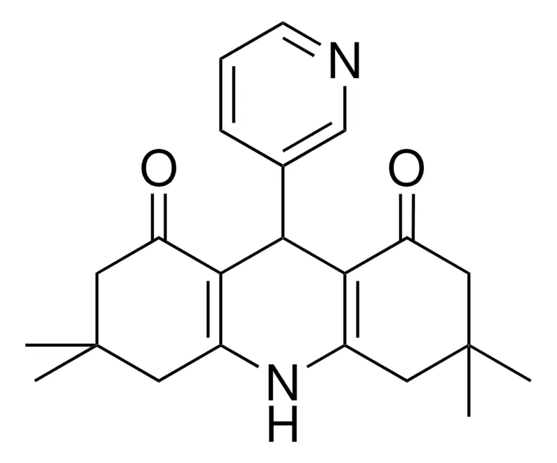 Sigma-Aldrich 3,3,6,6-TETRA-ME-9-PYRIDIN-3-YL-3,4,6,7,9,10-HEXAHYDRO-2H,5H-ACRIDINE-1,8-DIONE,AldrichCPR