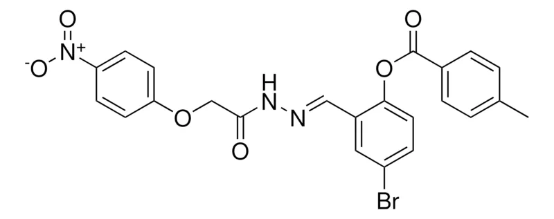 Sigma-Aldrich 4-BROMO-2-(2-((4-NITROPHENOXY)ACETYL)CARBOHYDRAZONOYL)PHENYL 4-METHYLBENZOATE,AldrichCPR