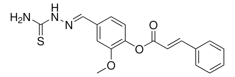 Sigma-Aldrich 4-(2-(AMINOCARBOTHIOYL)CARBOHYDRAZONOYL)-2-METHOXYPHENYL 3-PHENYLACRYLATE,AldrichCPR